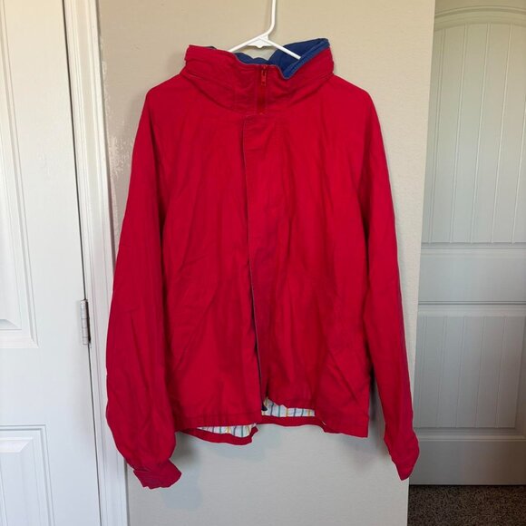 Eddie Bauer Colorful Lined Red Zip Up Coat Jacket - Picture 2 of 7